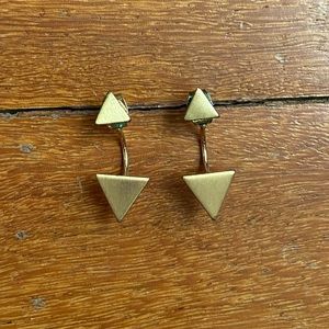 Madewell Triangle Gold Earrings